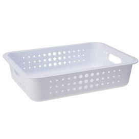 Caixa Organizadora Grande Baixa Branco Martiplast