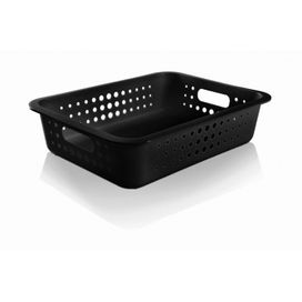 Caixa Organizadora Baixa Preto Fosco Martiplast