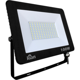Refletor Led 100W 6500K Bivolt Preto Kian