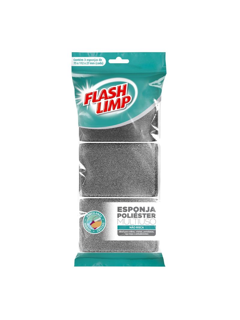 Esponja-Multiuso-Poliester-3-Pecas-Prata-Flashlimp