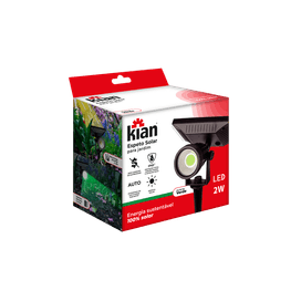 Espeto Led Solar 2W Luz Verde Preto Kian