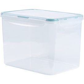 Pote Hermético Plástico Retangular Cliq 4L Verde e Transparente Oikos