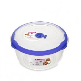 Pote Redondo Plástico 1,1L  Flor Azul Sanremo