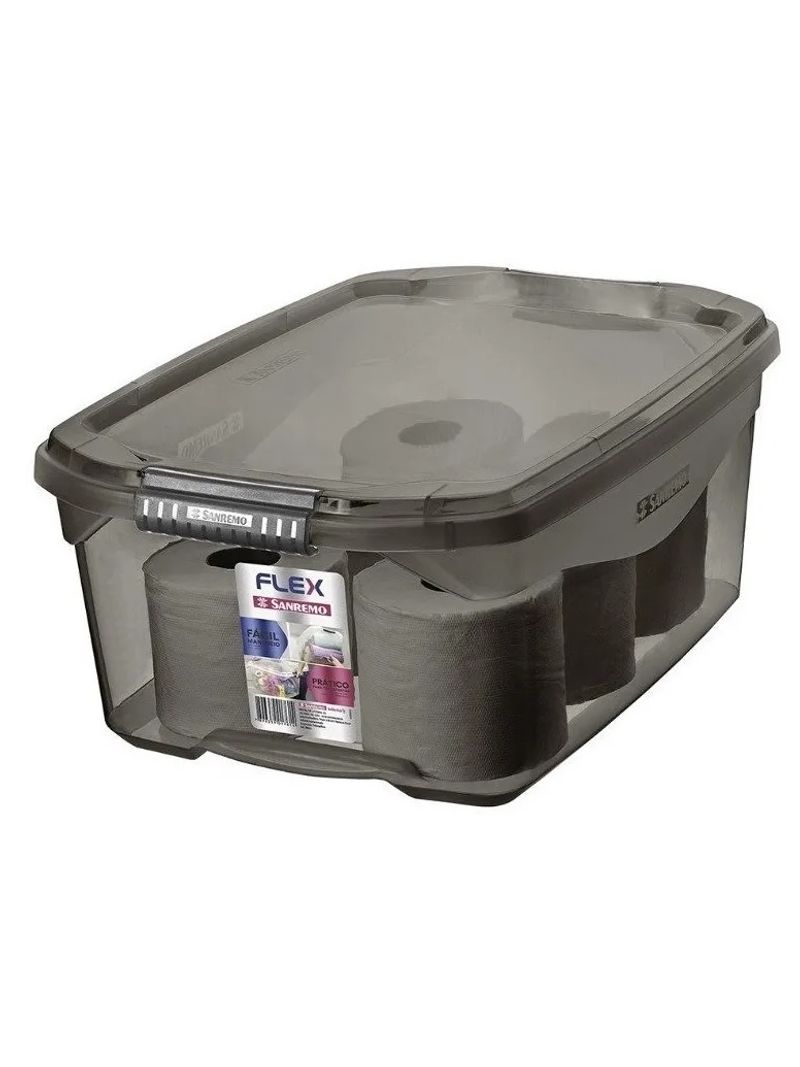Organizador-de-Plastico-Flex-SR931-20-Preto-20L-Sanremo