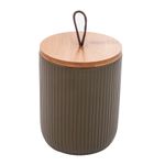 Potiche-Ceramica-com-Tampa-Bambu-10x125cm-Verde-Lyor