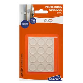 Protetor Adesivado Redondo EVA 15mm Transparente Bemfixa