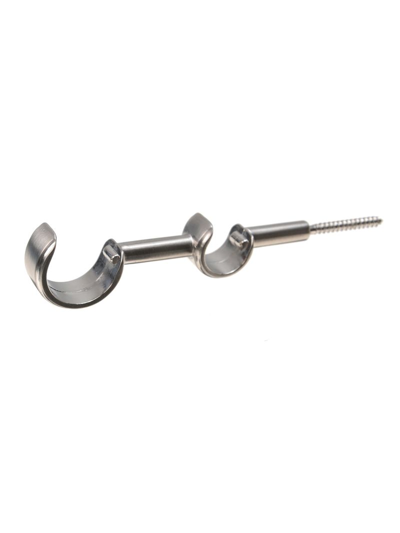 Suporte-Leao-Duplo-com-Parafuso-com-Roseta-Aco-Escovado-Couselo