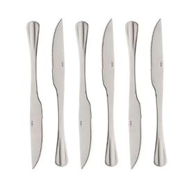 Conjunto 6 Facas Churrasco Positano 23cm Aço Inox Lyor