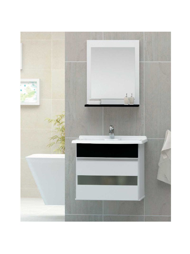 Conjunto-Smart-45cm-com-Porta-de-Vidro-Branco-Preto-Arte-Gabinetes-