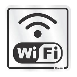 Placa Internet WI-FI 15x15CM Alumínio Sinalize