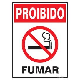 Placa 15X20 Proibido Fumar Sinalize