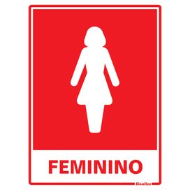 Placa 15X20 Sanitário Feminino Sinalize
