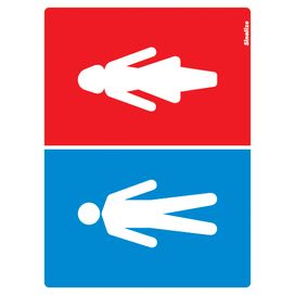 Placa 15X20 Feminino / Masculino Sinalize