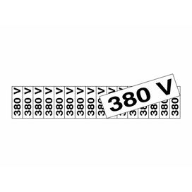 Placa 5X25 Voltagem 380V Com 16 Etiquetas Sinalize