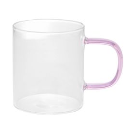 Conjunto 2 Canecas Vidro Borossilicato com Alça Rosa Lyor