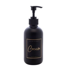 Porta Creme de Vidro 250ml Preto Lyor