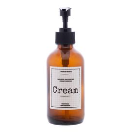 Porta Creme de Vidro 250ml Âmbar Lyor