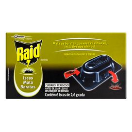 Inseticida Isca Barata 2.6g 6 Unidades Raid J S Johnson