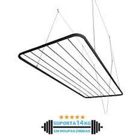 Varal de Teto 56x120cm  Preto Mor