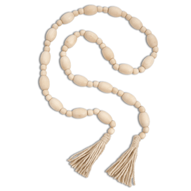 Colar de Madeira Decorativo 2x163cm Natural Mart Presentes