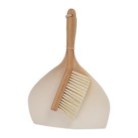 Escova de Bambu e Pá para Limpeza Off White Oikos