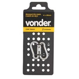 Mosquetão Com Trava 4x40mm 2 Peças Vonder