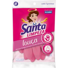 Luva Louça Santa Limpeza G Rosa Rossi