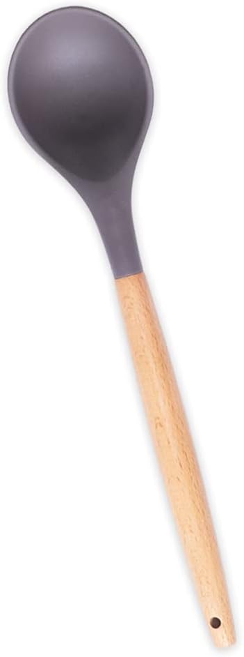 Silicone Spatula With Red Wooden Handle - Oikos