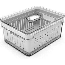 Organizador com Cesto Clear 2,2L Natural Martiplast