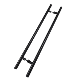 Puxador de Porta Tubular 25mmx800mm Preto Reis Inox