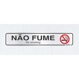 Placa Alumínio Não Fume 5x25cm Sinalize