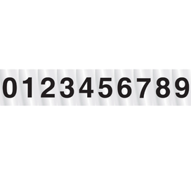 Placa Alumínio Numeral (0 a 9) 5x25cm Sinalize