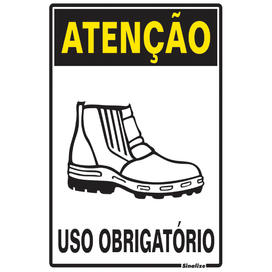 Placa Uso Obrigatório Botas 20x30 Sinalize