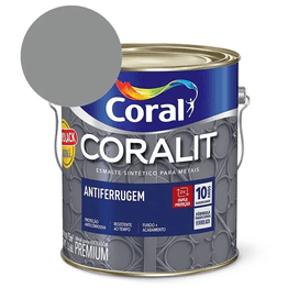 Tinta Antiferrugem Coralit Cinza 3.6L da Coral