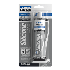 Silicone Adesivo 50g Alta Temperatura Cinza TekBond