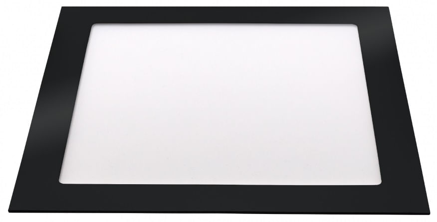 Painel Led Slim Embutir Quadrado 18w 6500k Preto Bronzearte