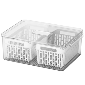 Organizador Dry Com 2 Cesto 6,7L Cristal Coza