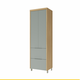 Paneleiro 2 Portas 2 Gavetas Marquesa 70cm Verde/Nature Nesher