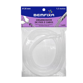 Organizador Fios Cabos Uniflex 20mm Natural Bemfixa