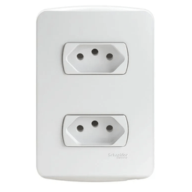Conjunto 4x2 2 Tomadas 2P+T 10A Miluz Branco Schneider