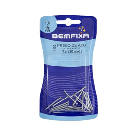 Prego Aço com Cabeça 1,6x25mm Bemfixa