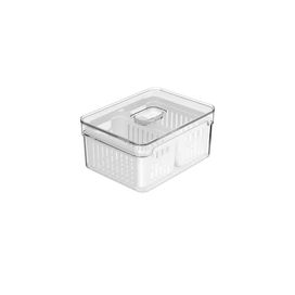 Organizador Clear Fresh 2,2 Litros com 2 Cestos Natural Martiplast