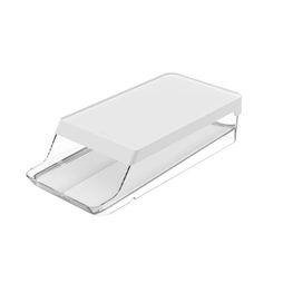 Organizador Ovos Roll Clear Fresh Branco Fechado Martiplast