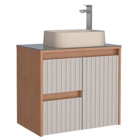 Gabinete Madeira kyoto 61CM Jequitibá Com Nude Cozimax