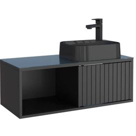 Gabinete madeira Lugo 80CM Preto Cozimax