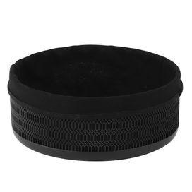 Cesta Aramada Metal com Tecido 26cm Preto Yangzi