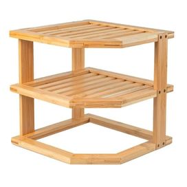 Prateleira Organizadora Tripla Bambu Keep Martiplast