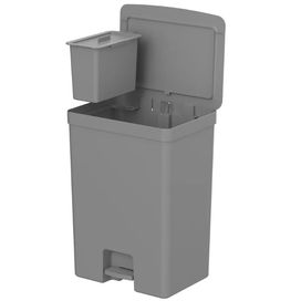 Lixeira de Pedal Trium 46+4L Chumbo Fechado Martiplast