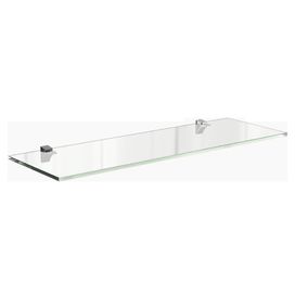 Prateleira Vidro 20x40cm 7KG Suporte Cromado Incolor Multivisão