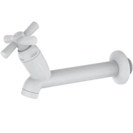 Torneira Pia 15cm 1/2-3/4 Cross Branca Tigre